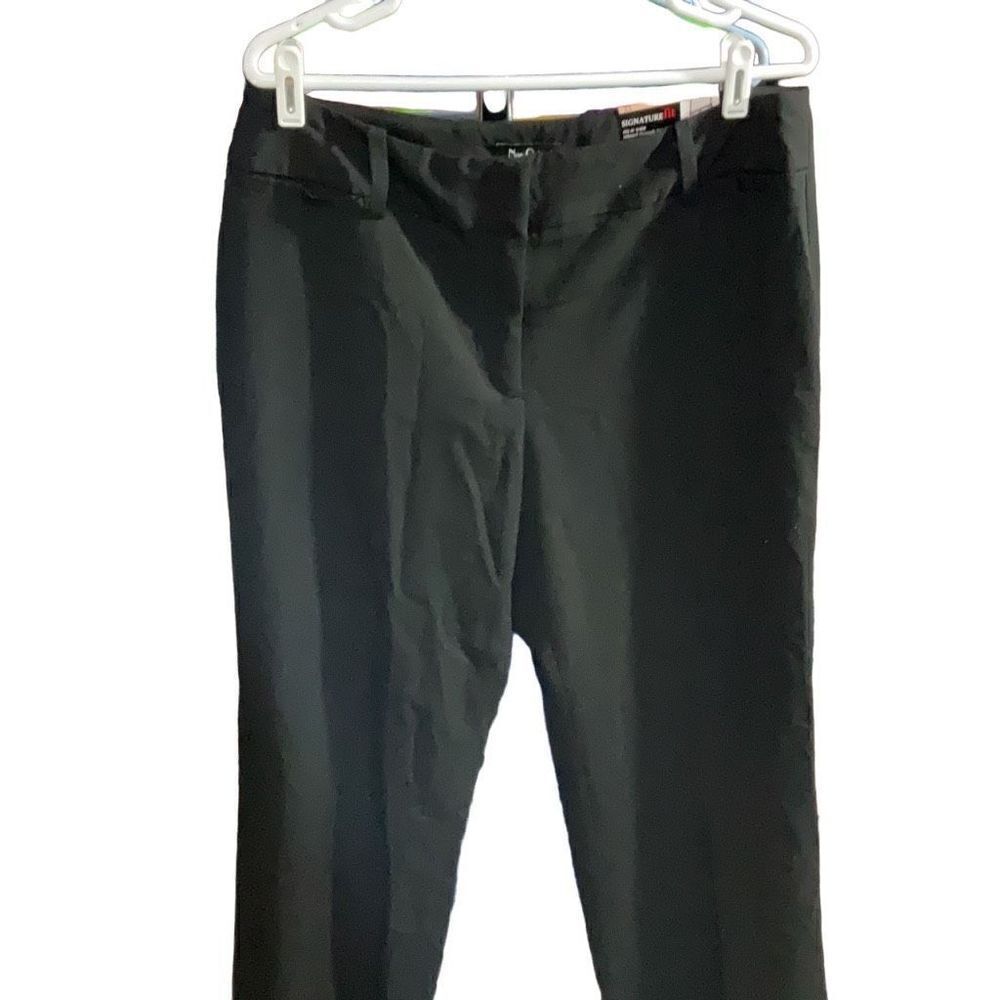 Nue Options Essentials Signature Fit Women’s Black Pants Zipper Belt Loop Sz 12 - Picture 2 of 5